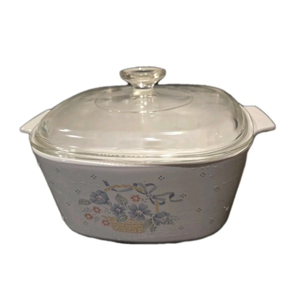 Vintage Corning Ware Country Cornflower A3B Casserole 3 Liter Pyrex A-9-C Lid